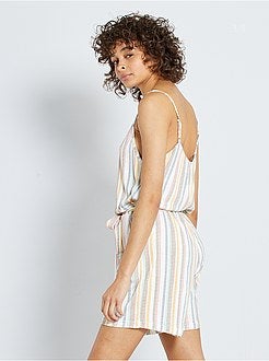 Tuta corta con spallini sottili - Kiabi