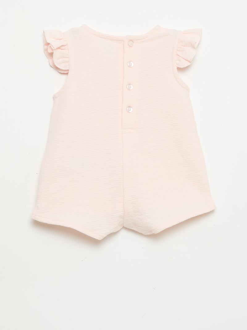 Tuta corta in baby Terry Rosa - Kiabi