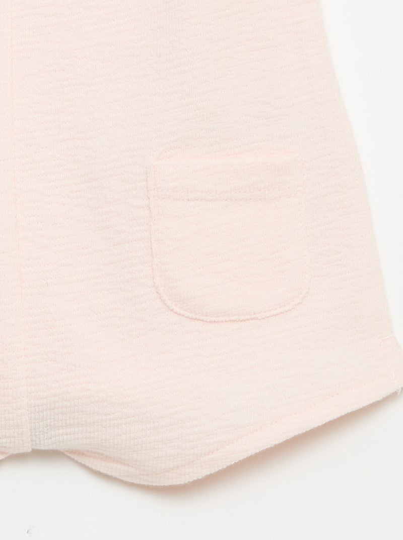Tuta corta in baby Terry Rosa - Kiabi