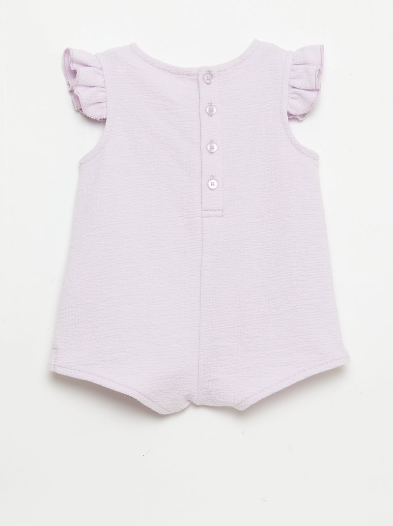 Tuta corta in baby Terry Viola - Kiabi