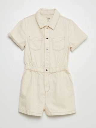 Tuta corta in denim - undyed