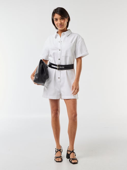 Tuta corta in jeans - Kiabi