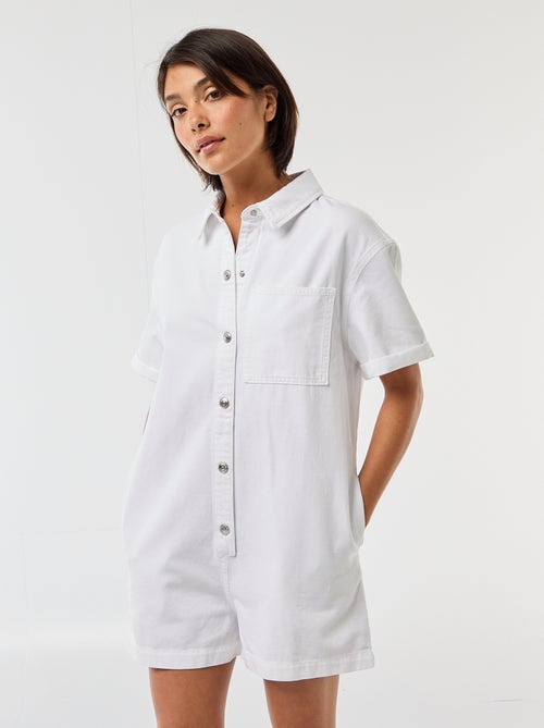 Tuta corta in jeans - Kiabi