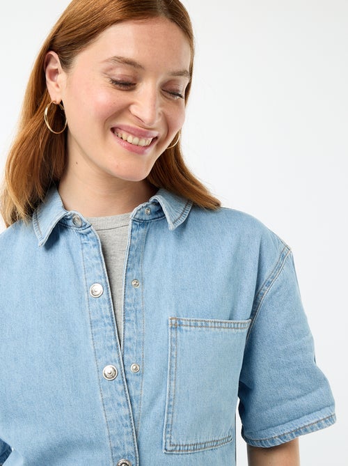 Tuta corta in jeans - Kiabi