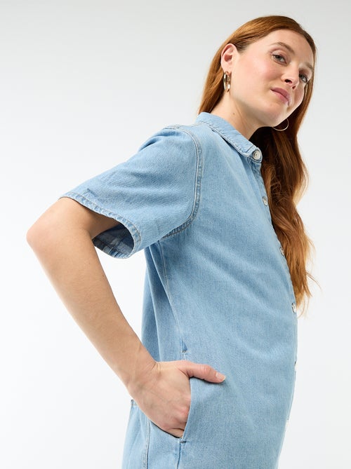 Tuta corta in jeans - Kiabi