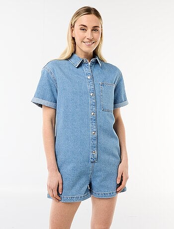 Tuta corta in jeans