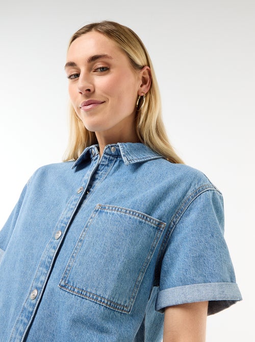 Tuta corta in jeans - Kiabi