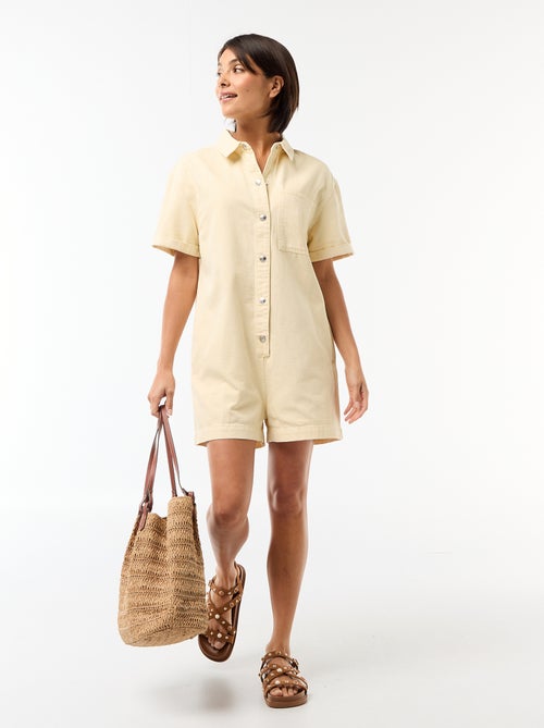 Tuta corta in jeans - Kiabi