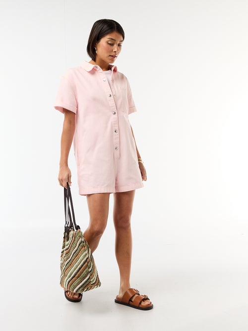 Tuta corta in jeans - Kiabi