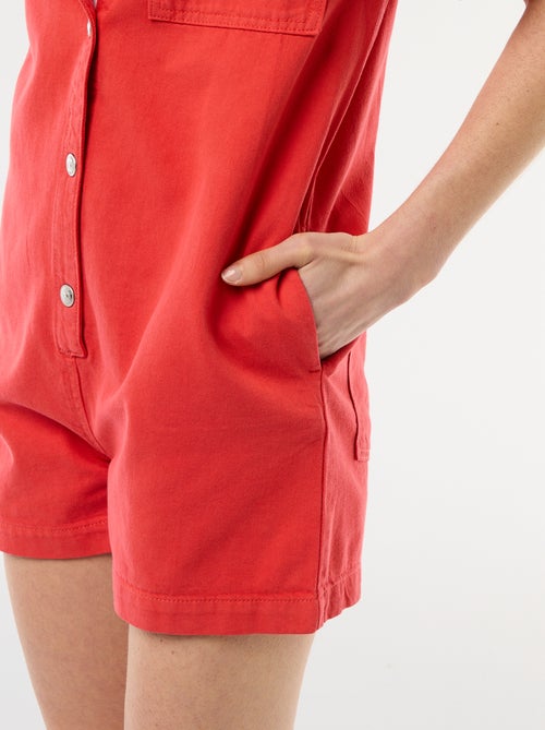 Tuta corta in jeans - Kiabi