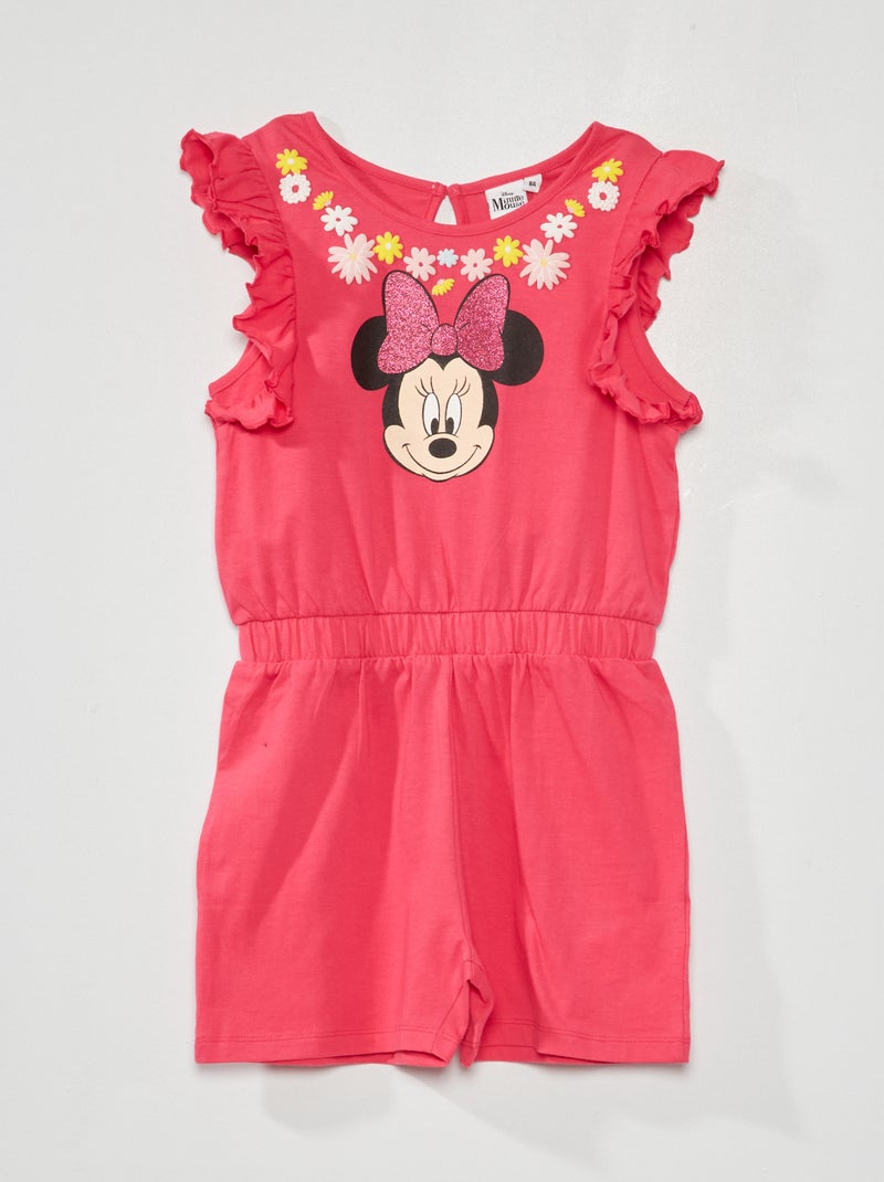 Tuta corta in jersey 'Minnie' rosa - Kiabi
