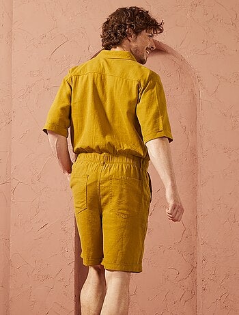 Tuta corta in misto lino - Unisex