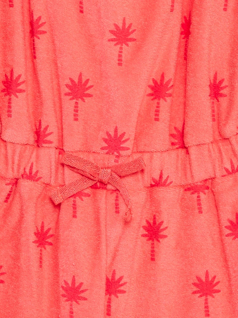 Tuta corta in spugna con spalline sottili Rosso - Kiabi