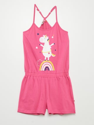 Tuta corta pigiama 'unicorno'