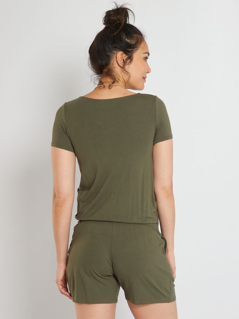 Tuta corta premaman in maglia KAKI - Kiabi