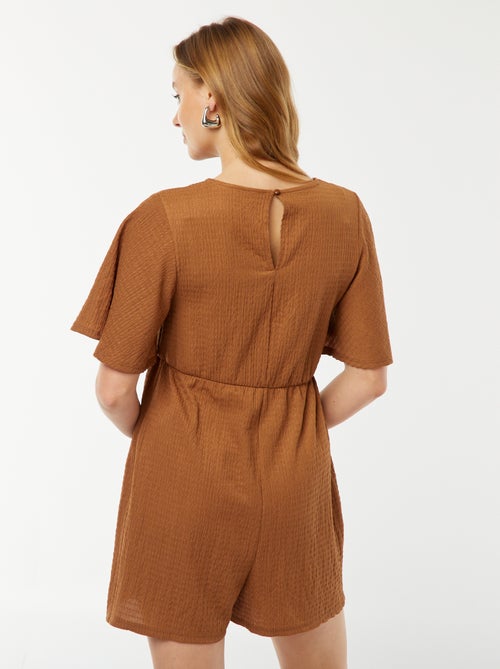 Tuta corta premaman in tessuto goffrato - Kiabi