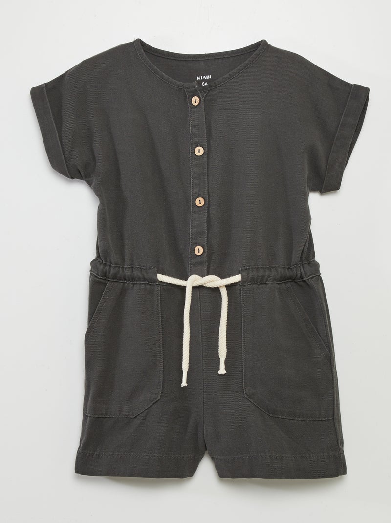 Tuta corta taglio dritto NERO - Kiabi