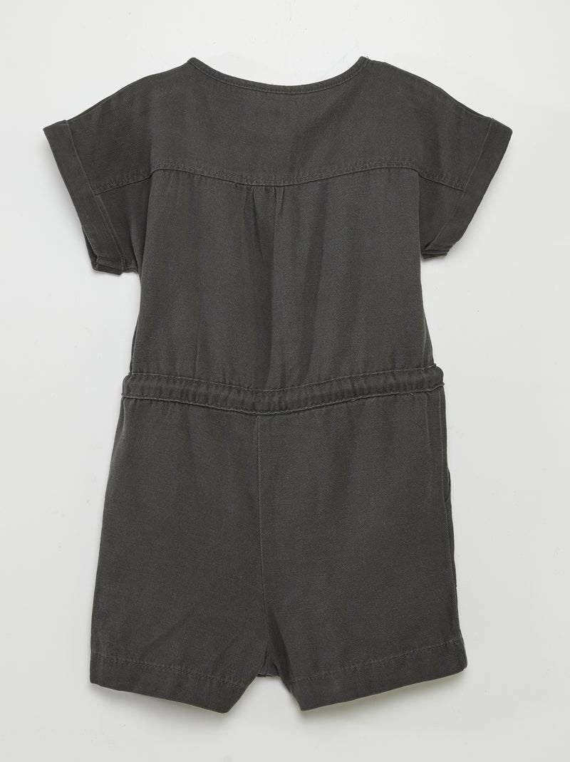 Tuta corta taglio dritto NERO - Kiabi