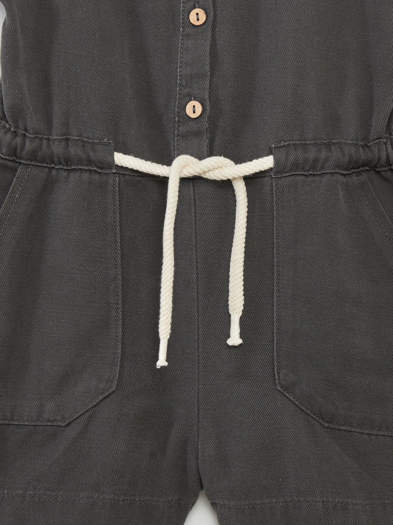 Tuta corta taglio dritto NERO - Kiabi