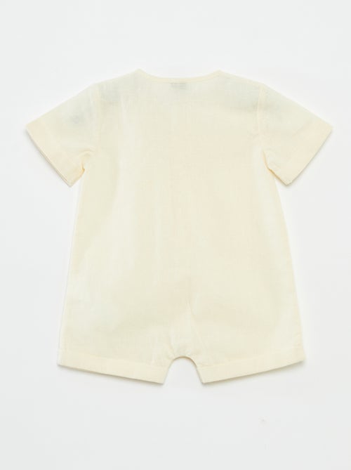 Tuta corta tinta unita con bottoni - Kiabi