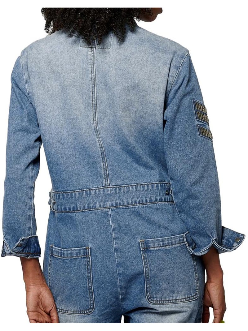 Tuta da Donna in Jeans Kaporal Blu - Kiabi