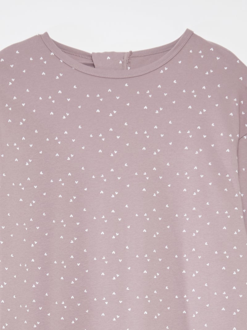 Tuta da notte con apertura a zip - collezione facile da indossare ROSA - Kiabi