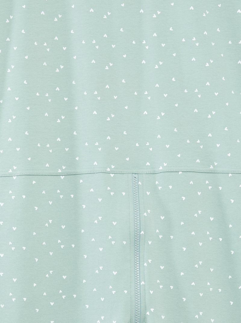 Tuta da notte con apertura a zip - collezione facile da indossare VERDE - Kiabi