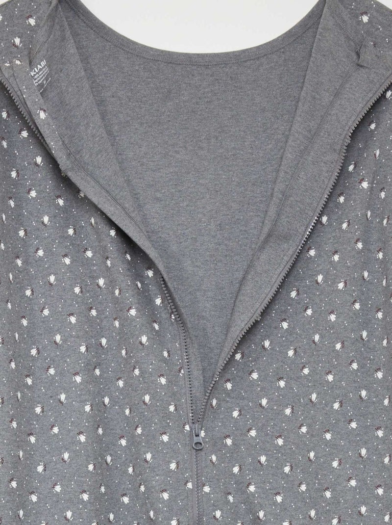 Tuta da notte con apertura con zip So Easy GRIGIO - Kiabi