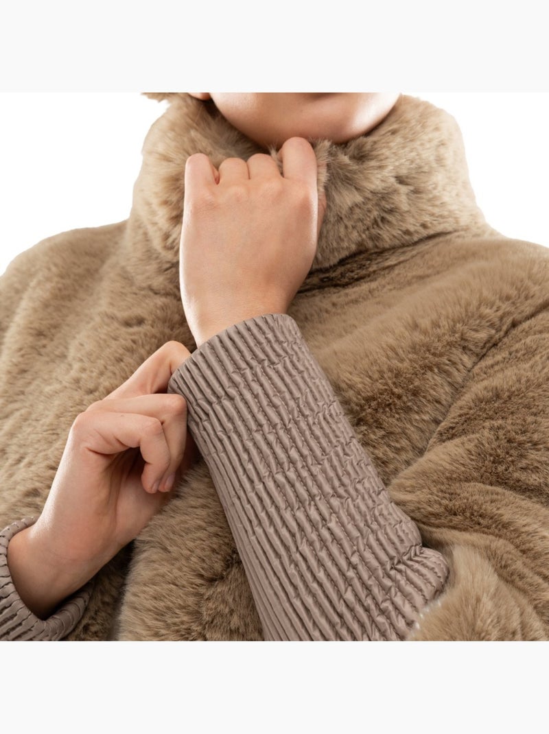 Tuta da sci retrò in ecopelliccia da donna donna val gardena-w camel Beige - Kiabi