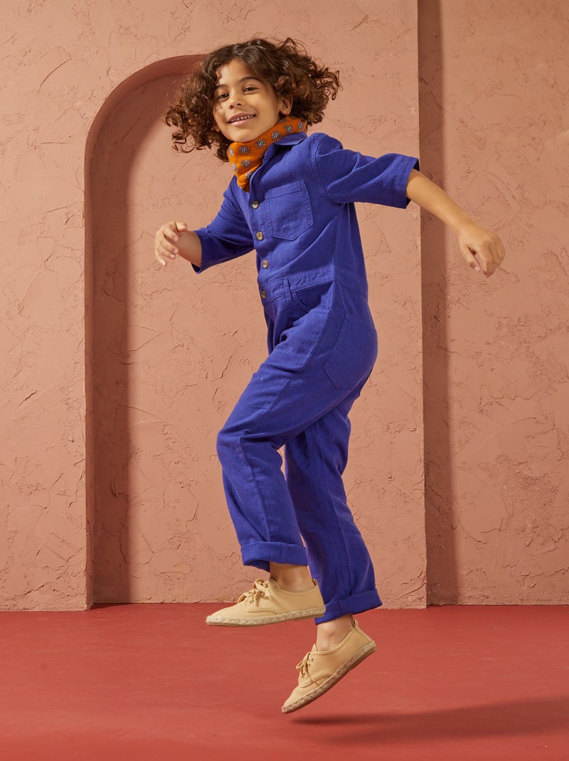 Tuta dritta a maniche corte - Unisex BLU - Kiabi