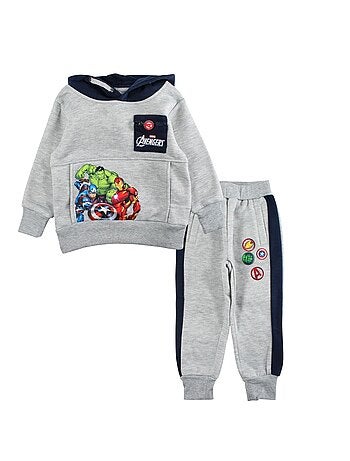 Tuta felpa con cappuccio e pantaloni jogging Avengers bambino