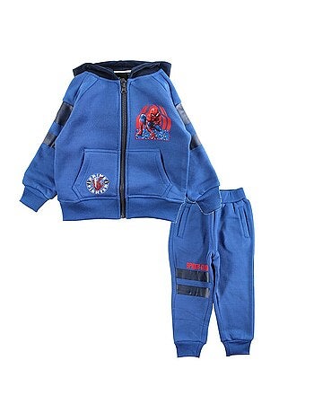 Tuta giacca con cappuccio e pantaloni jogging Spiderman bambino