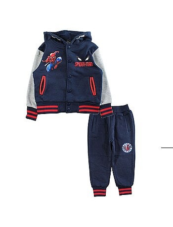 Tuta giacca con cappuccio e pantaloni jogging Spiderman bambino