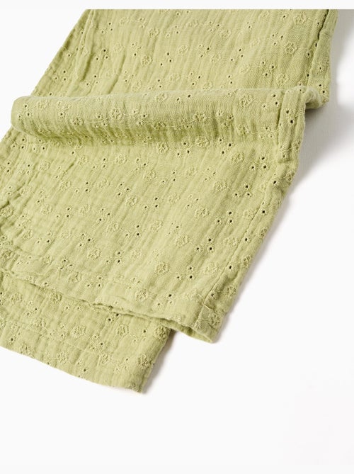 Tuta in cotone a gamba larga in ricamo inglese - Kiabi