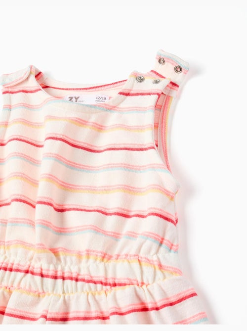 Tuta in cotone a righe con tasche cargo - Kiabi