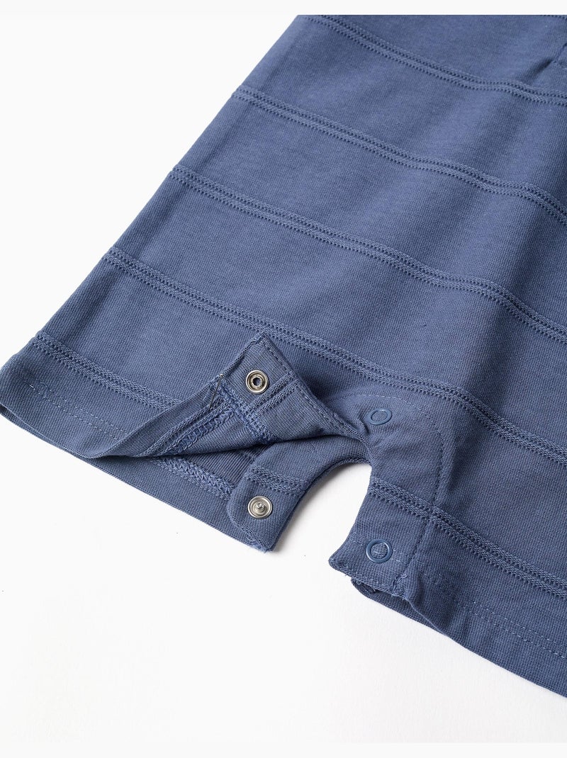 Tuta in cotone con linee in rilievo B&S Blu Blu - Kiabi