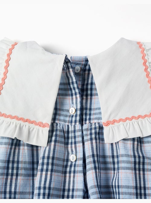 Tuta in cotone con motivo a quadri b&s - Kiabi