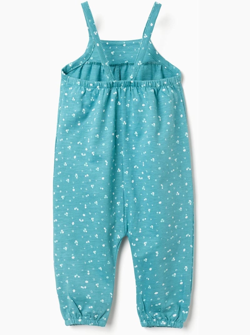 Tuta in cotone con motivo floreale Blu Blu - Kiabi