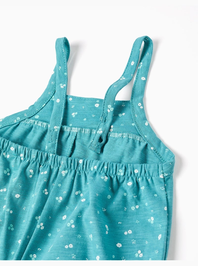 Tuta in cotone con motivo floreale Blu Blu - Kiabi