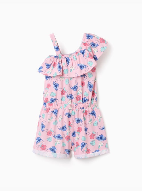 Tuta in cotone con motivo Stitch e volant - Kiabi