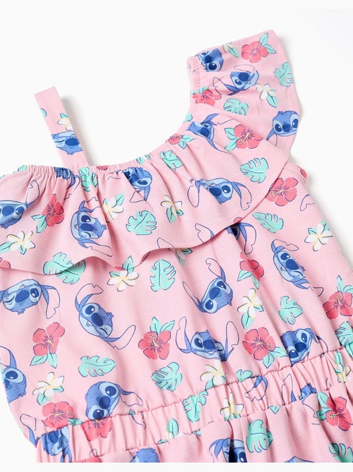 Tuta in cotone con motivo Stitch e volant - Kiabi