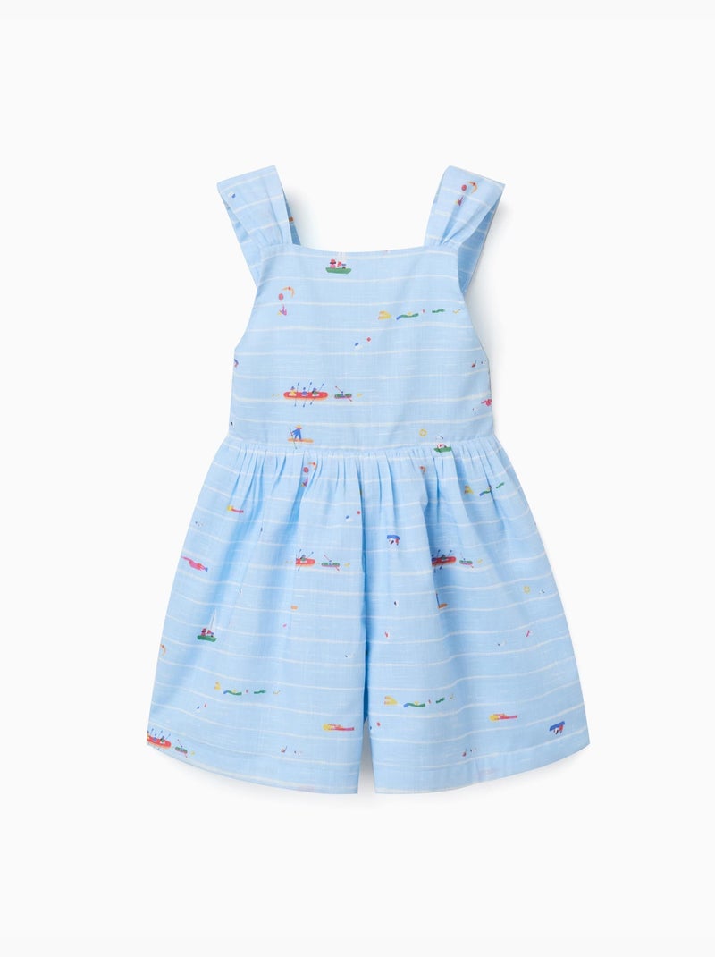Tuta in cotone stampata Carolina Celas x Zippy Blu chiaro - Kiabi