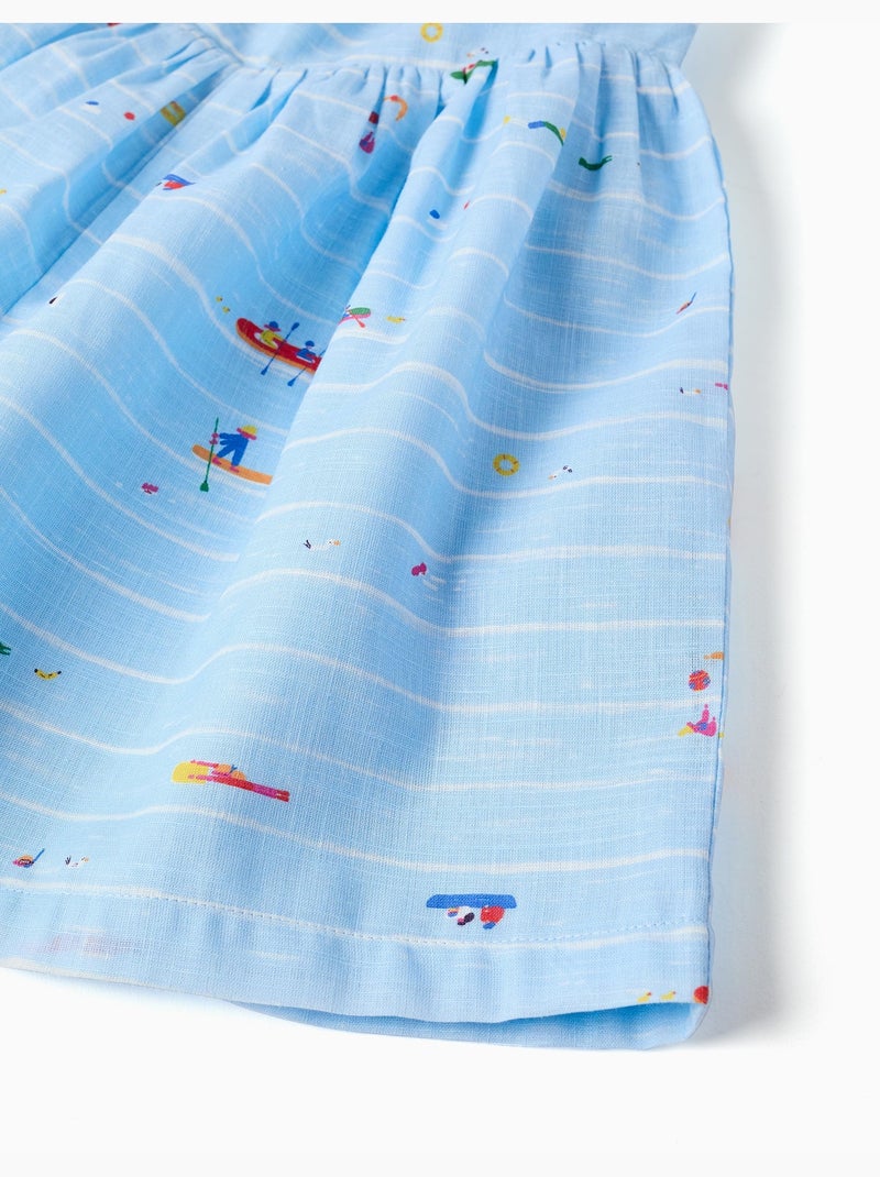 Tuta in cotone stampata Carolina Celas x Zippy Blu chiaro - Kiabi