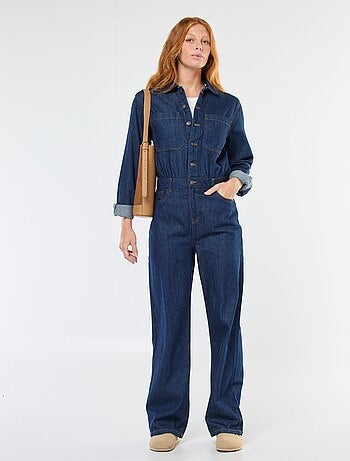 Tuta in denim a maniche lunghe