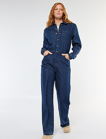 Tuta in denim a maniche lunghe