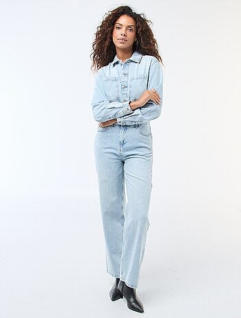 Tuta in denim a maniche lunghe