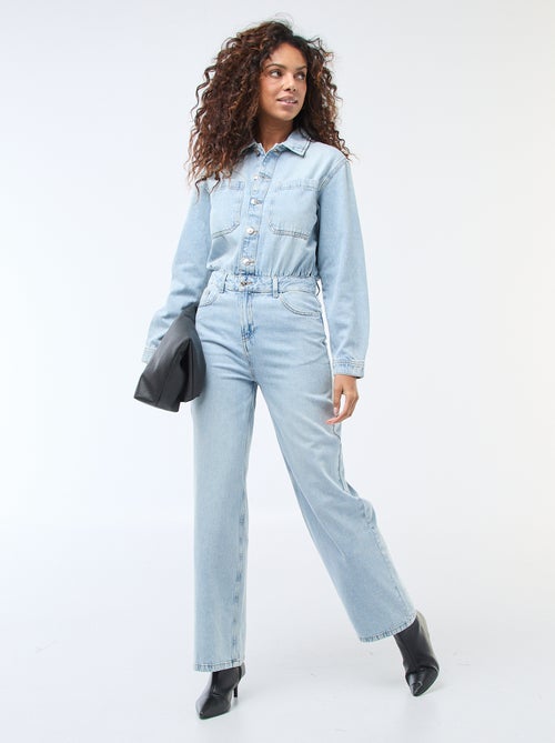 Tuta in denim a maniche lunghe - Kiabi