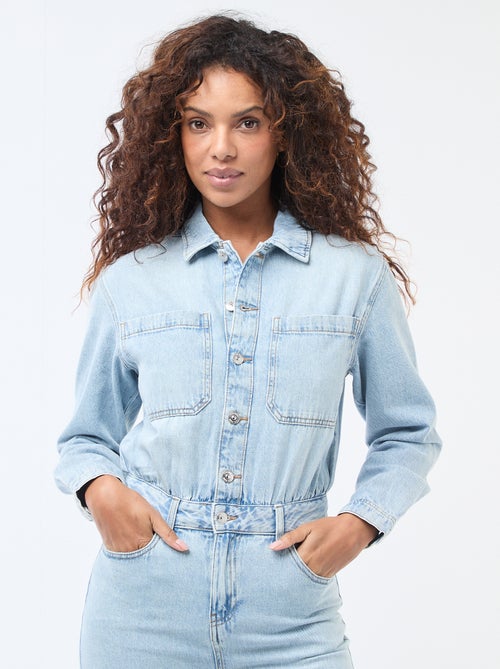 Tuta in denim a maniche lunghe - Kiabi