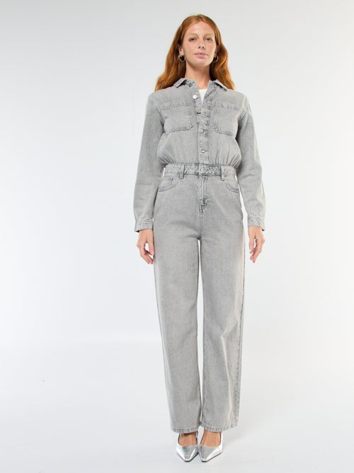 Tuta in denim a maniche lunghe - Kiabi