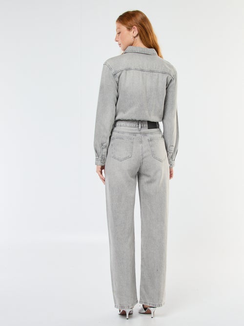 Tuta in denim a maniche lunghe - Kiabi